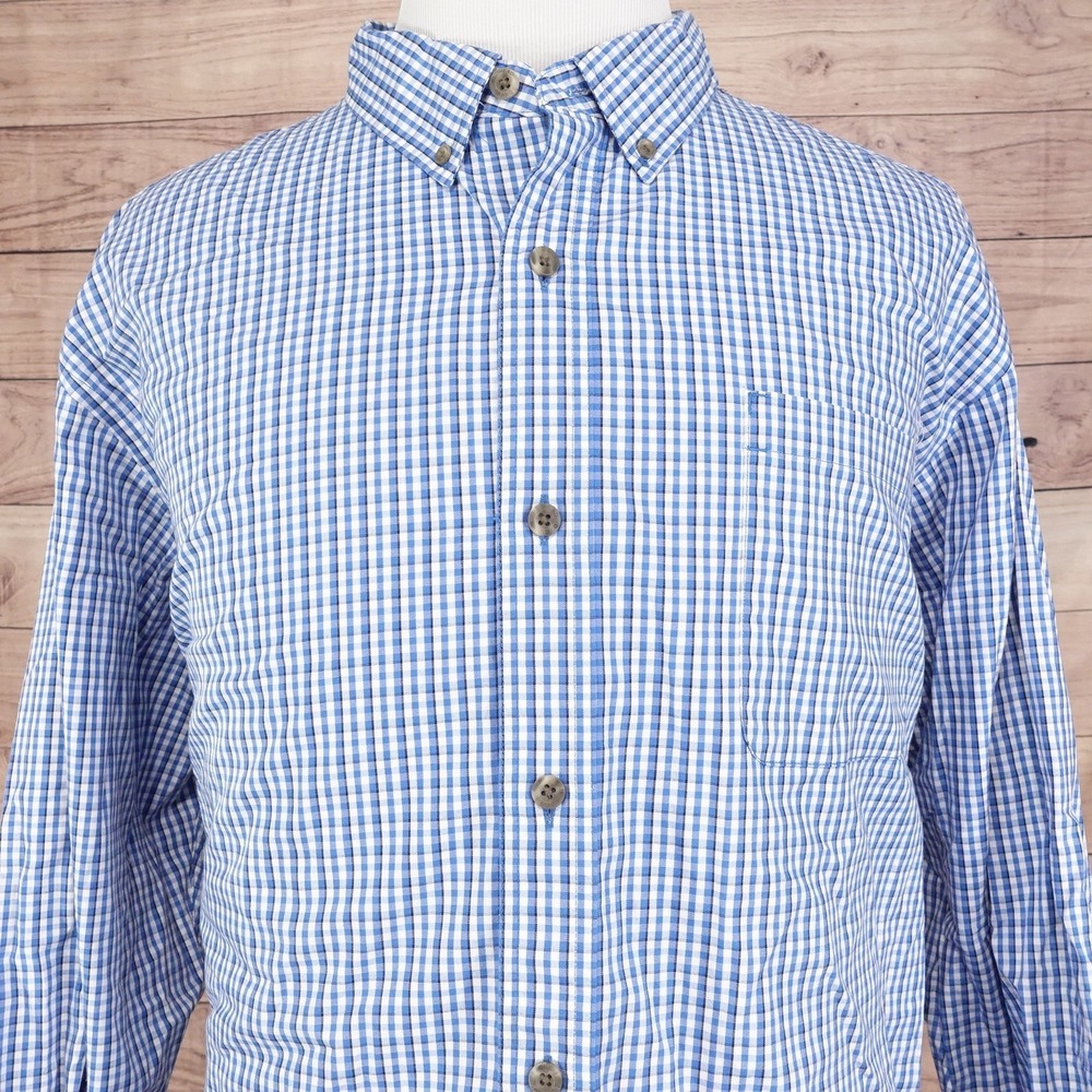 RED HEAD BAND CO BLUE GINGHAM CHECK BUTTON DOWN SHIRT MENS SIZE 3XL